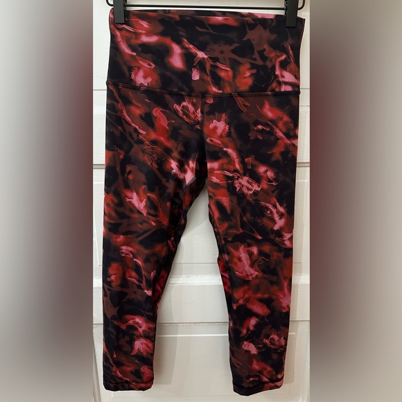 lululemon athletica Pants - Lululemon Align High-Rise Crop 21" Intensity Pink Blossom Multi Sz 6